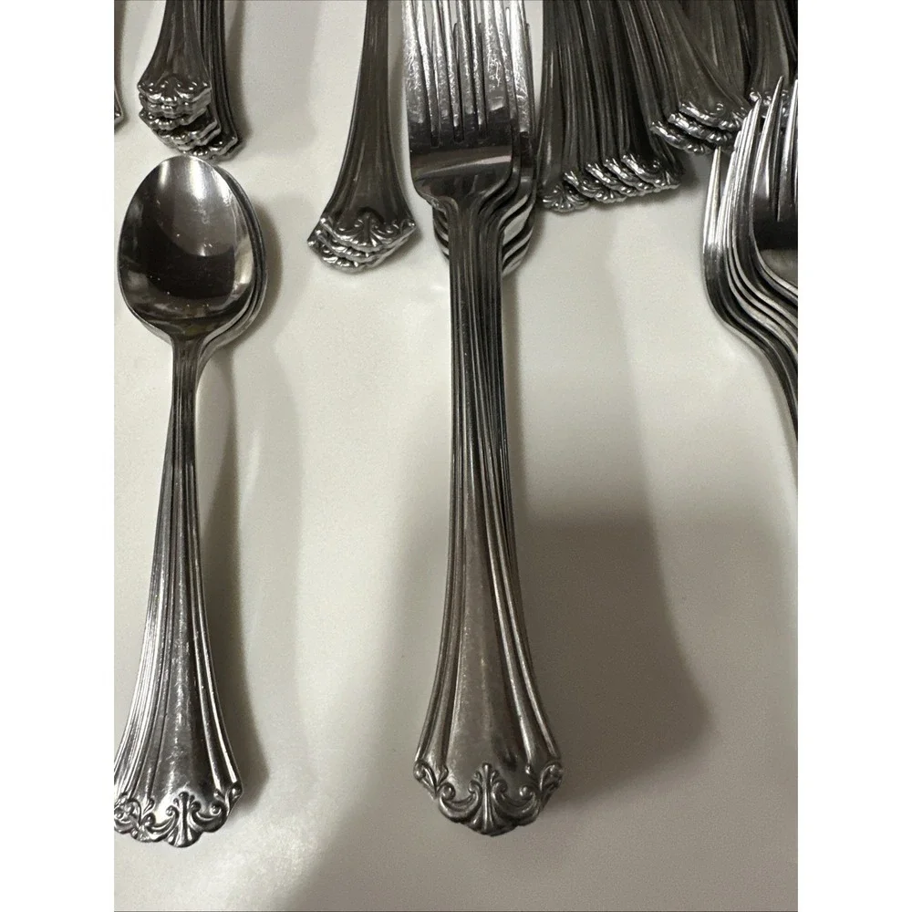 Flatware Reed & Barton Select Elegante Stainless Flatware‎ Set 72 Pieces